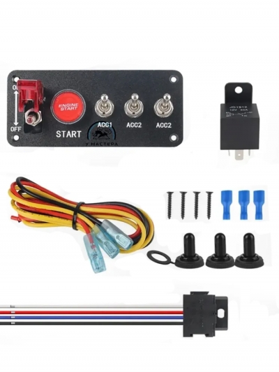 Панель зажигания IronKey L-5, 4 тумблера и кнопка запуска-2